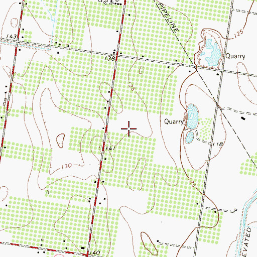 Topographic Map of RLDS Colonia, TX