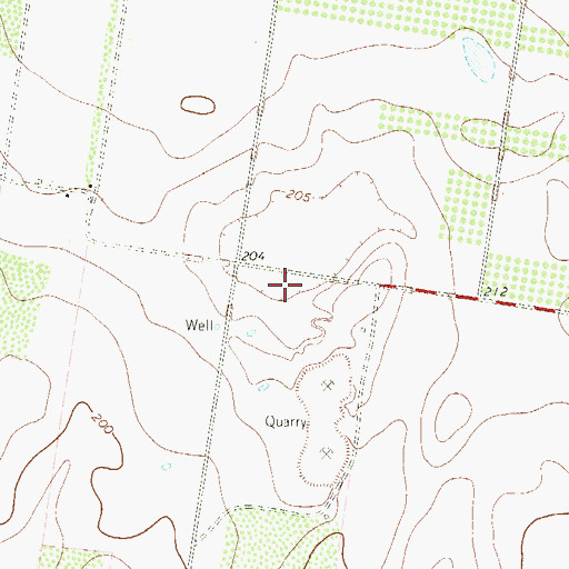 Topographic Map of Orleander Estates Colonia, TX