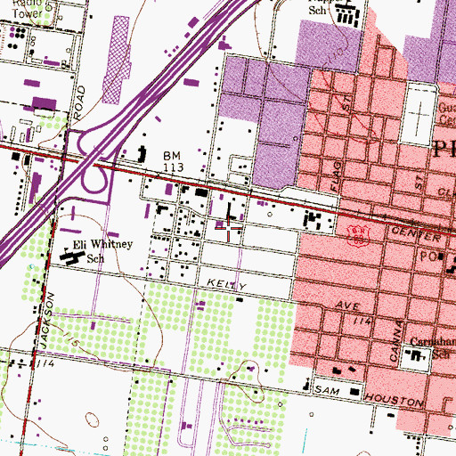 Topographic Map of Palm Heights Colonia, TX