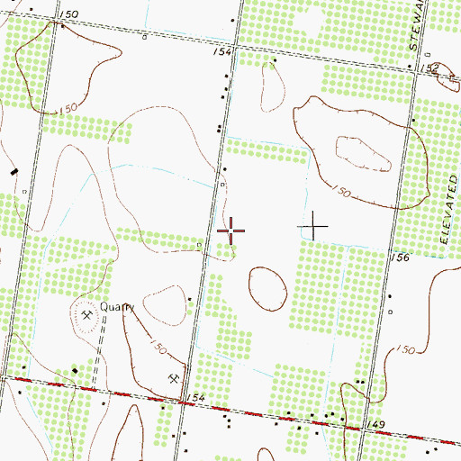 Topographic Map of Palm Lake Estates Number 1 Colonia, TX