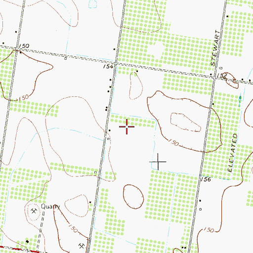 Topographic Map of Palm Lake Estates Number 2 Colonia, TX