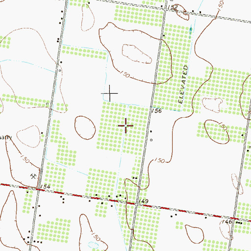 Topographic Map of Palm Lake Estates Number 3 Colonia, TX