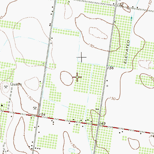 Topographic Map of Palm Lake Estates Number 4 Colonia, TX