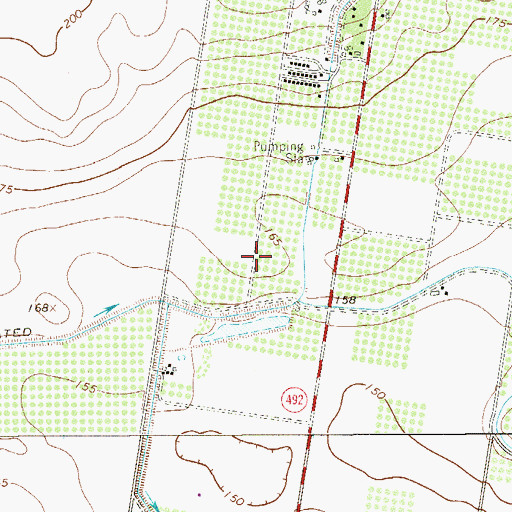 Topographic Map of Palmarina Colonia, TX