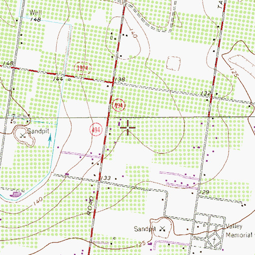 Topographic Map of Palmhurst Manor Number 1 Colonia, TX