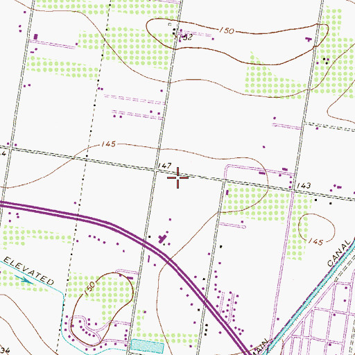Topographic Map of Palmview Paradise Colonia, TX