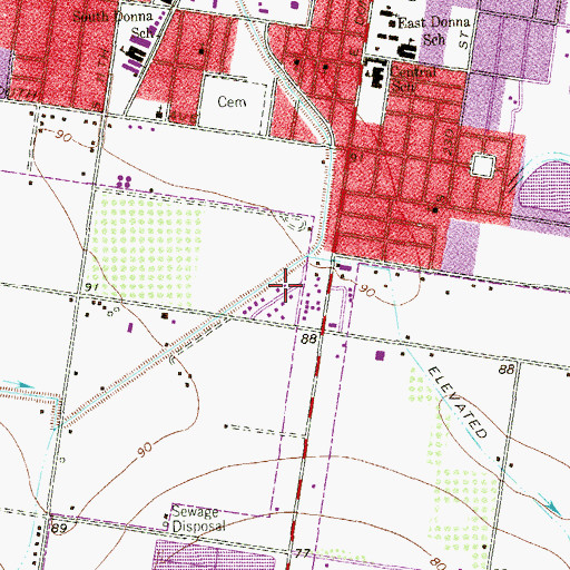 Topographic Map of Panfilo Martinez Colonia, TX