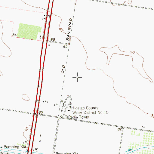 Topographic Map of North Santa Cruz Colonia, TX