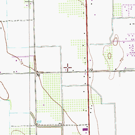 Topographic Map of Northern Acres Colonia, TX