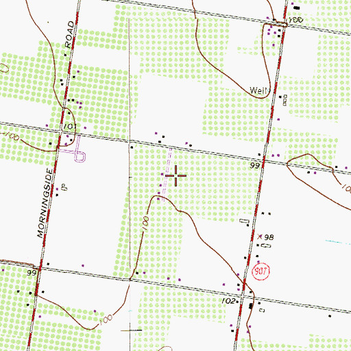 Topographic Map of Northside Village Colonia Number 2, TX