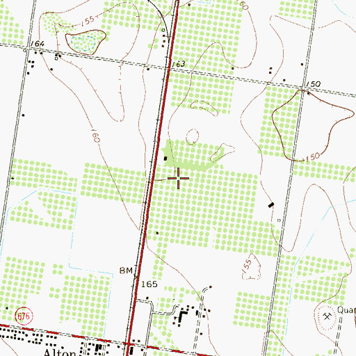 Topographic Map of Nuevo Alton Colonia, TX