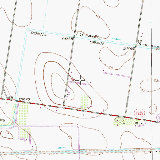 Topographic Map of Oak Colonia, TX