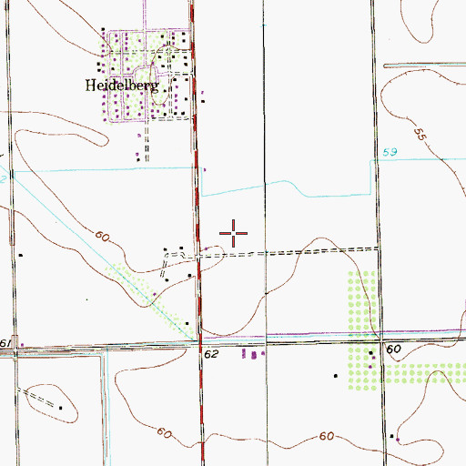 Topographic Map of Old Rebel Heights Colonia Number 1, TX