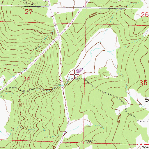 Topographic Map of McNulty Dam, CO