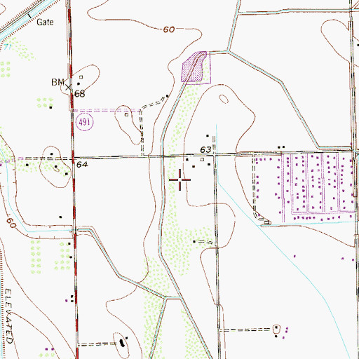 Topographic Map of Olympic Colonia, TX