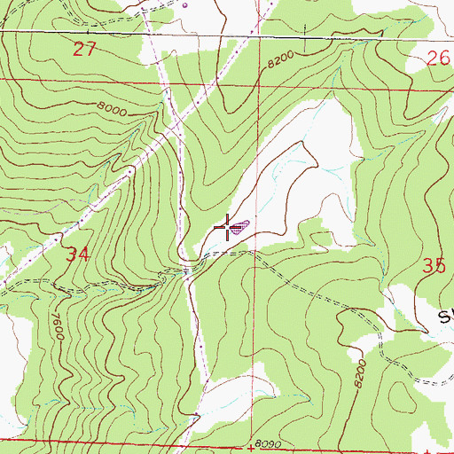 Topographic Map of McNulty Reservoir, CO