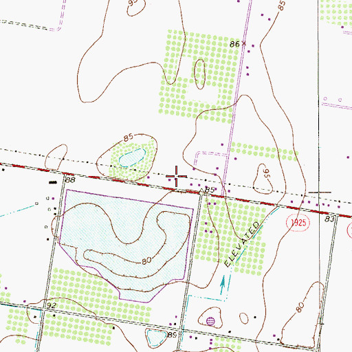 Topographic Map of Minnie Fenton Colonia, TX