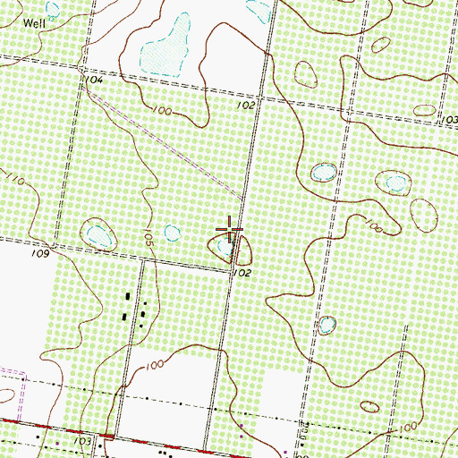 Topographic Map of Monte Cristo Acres Colonia, TX