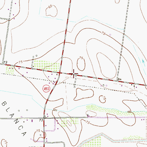 Topographic Map of Monte Cristo Hills Colonia, TX