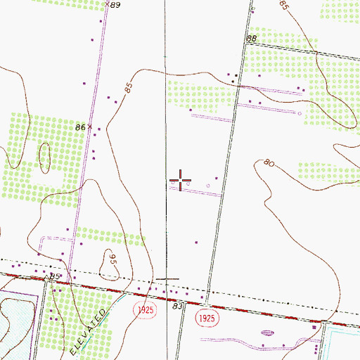 Topographic Map of Montemayor Subivision Colonia, TX