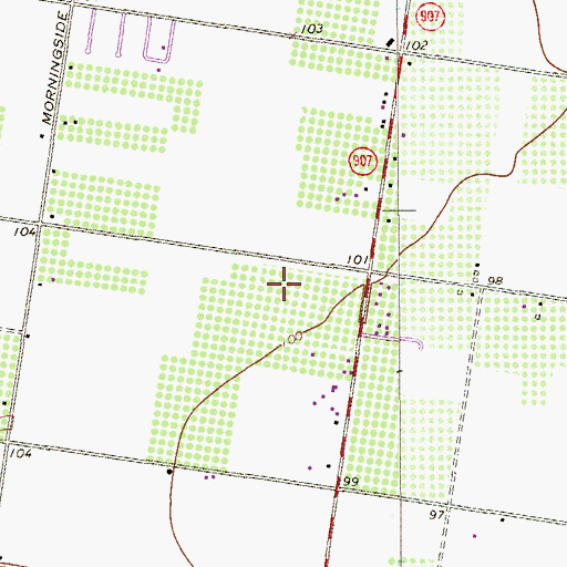 Topographic Map of Moore Road Colonia, TX
