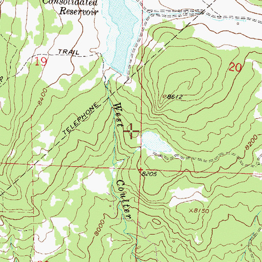 Topographic Map of Ralston Number 1 Dam, CO