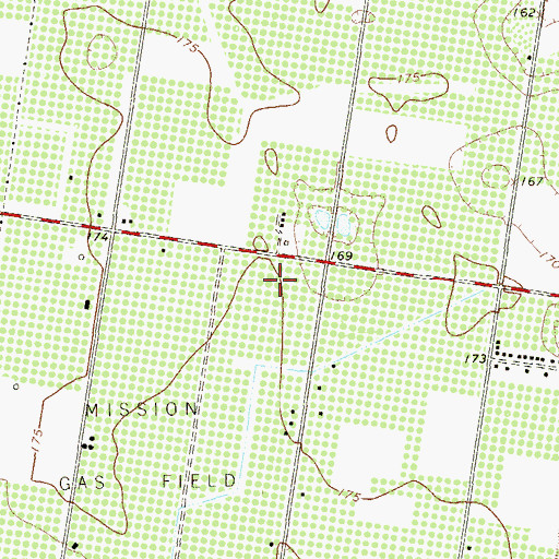 Topographic Map of Moorefield Grove Estates Colonia, TX