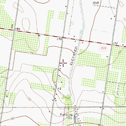 Topographic Map of Moreno Colonia, TX