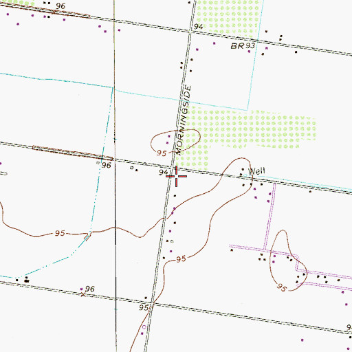 Topographic Map of Morningside Estates Colonia, TX