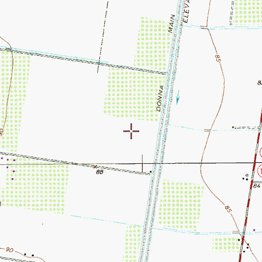 Topographic Map of Muniz Colonia, TX