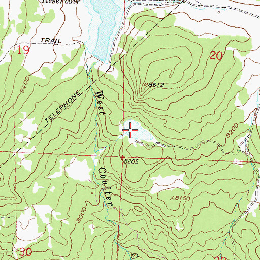 Topographic Map of Ralston Reservoir Number 1, CO