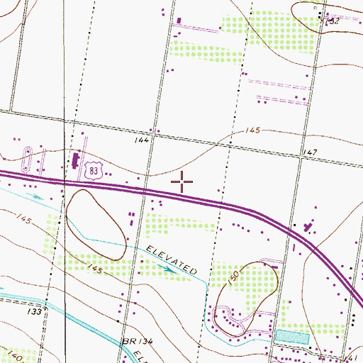 Topographic Map of Nick Garza Colonia, TX