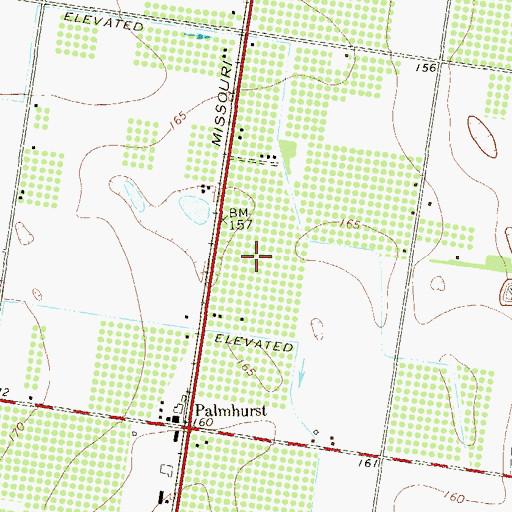 Topographic Map of North Country Estates Colonia, TX