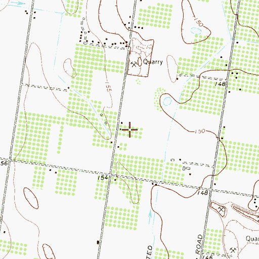 Topographic Map of North Cross Estates Colonia, TX