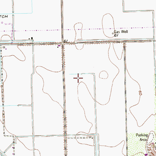 Topographic Map of Magnolia Number 1 Colonia, TX