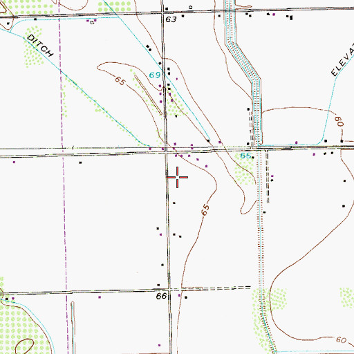 Topographic Map of Matt Colonia, TX