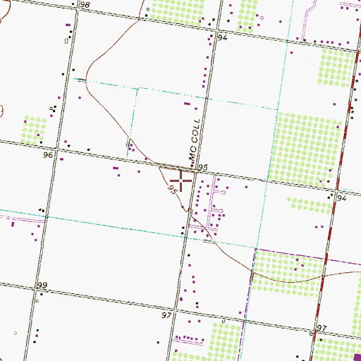 Topographic Map of McColl Estates Colonia, TX