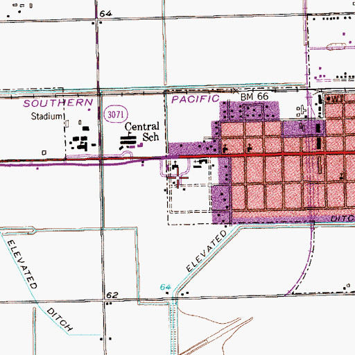 Topographic Map of McDaniel Addition Colonia, TX