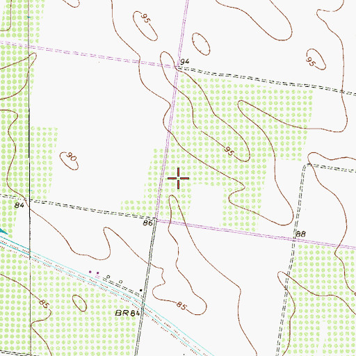 Topographic Map of Meadow Lands Colonia, TX