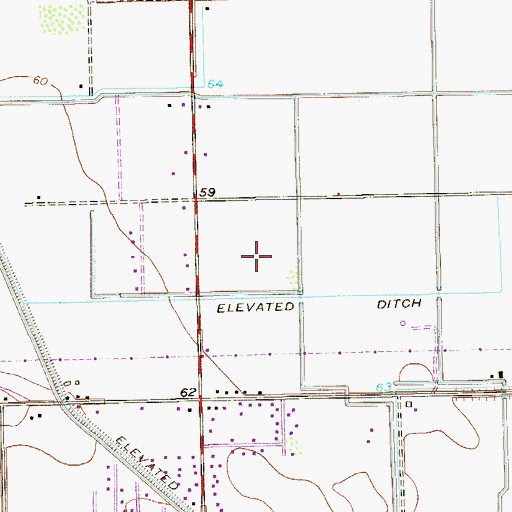 Topographic Map of Mesquite Acres Colonia, TX