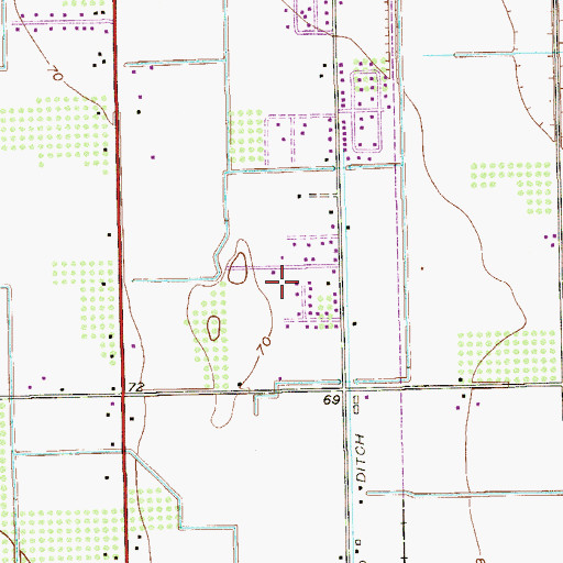 Topographic Map of Mid-Valley Estates Colonia, TX