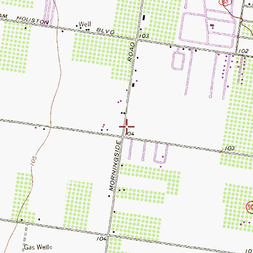 Topographic Map of Milagro Estates Colonia, TX