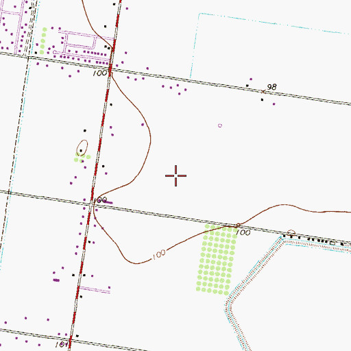 Topographic Map of Las Palmas Estates Colonia, TX
