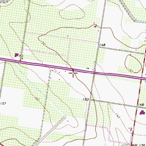 Topographic Map of Loma Linda Heights Colonia, TX
