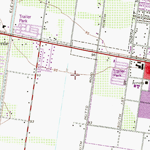 Topographic Map of Lunar Heights Colonia, TX