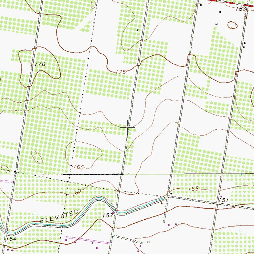 Topographic Map of La Palma Colonia, TX