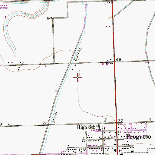 Topographic Map of La Reyna Colonia, TX