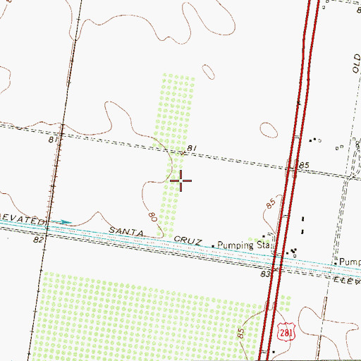 Topographic Map of Lake Citrus Estates Colonia, TX