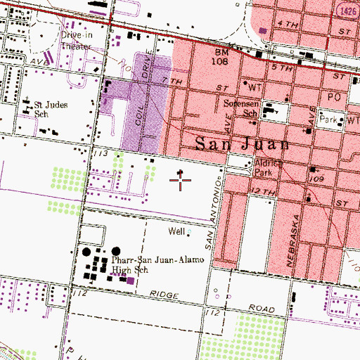 Topographic Map of Lantana Colonia, TX