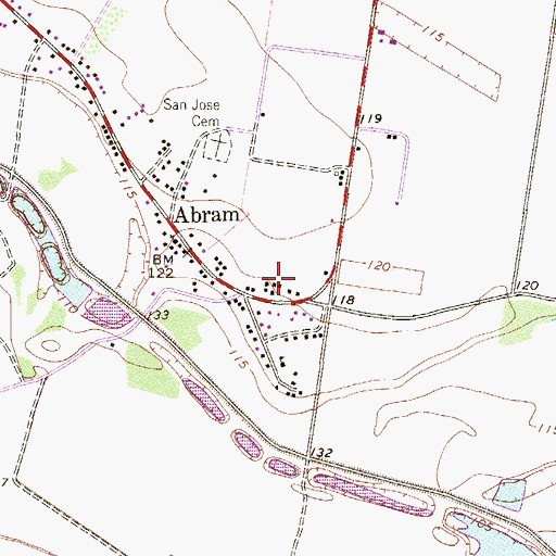 Topographic Map of Josefina L Chapa Colonia, TX